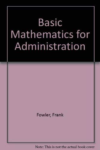 Buy Basic Mathematics for Administration Book Online at Low Prices in ...