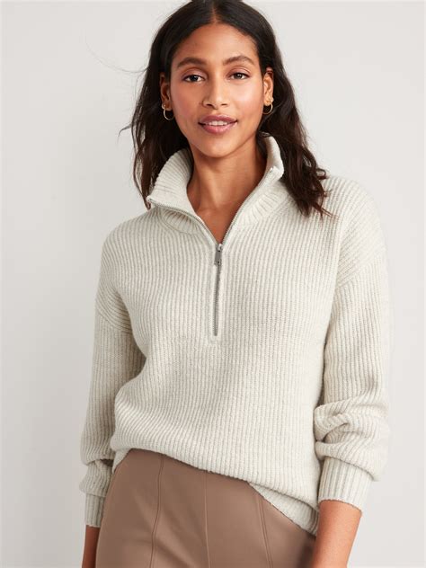 Half zip best sale sweater womens