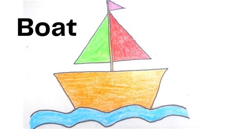 How to draw a boat for kids | Boat drawing for kids | Easy and simple ...