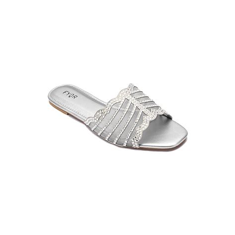 Women's Silver | Kitten Heel Sandal | MY 258 BARRY – Fyor India