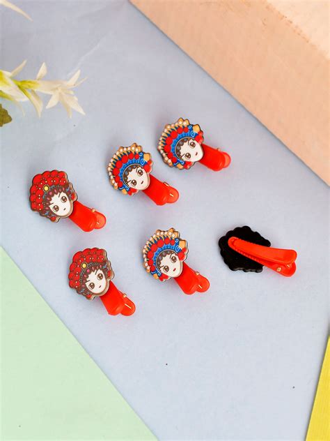 Buy Set of 6 Japanese Doll Alligator Pin for Women Online at Silvermerc ...