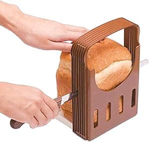 Buy ALOKRUPSWAQM Bread Slicer for Homemade Bread, Foldable Bread Toast ...