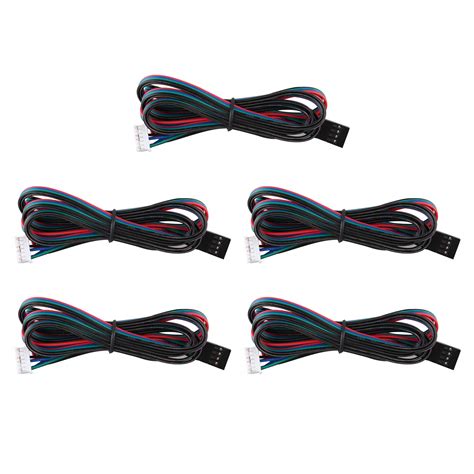 Buy Jopto 5Pcs 1M Bipolar Stepper Motor Cable 4pin Nema17 Stepper Motor ...