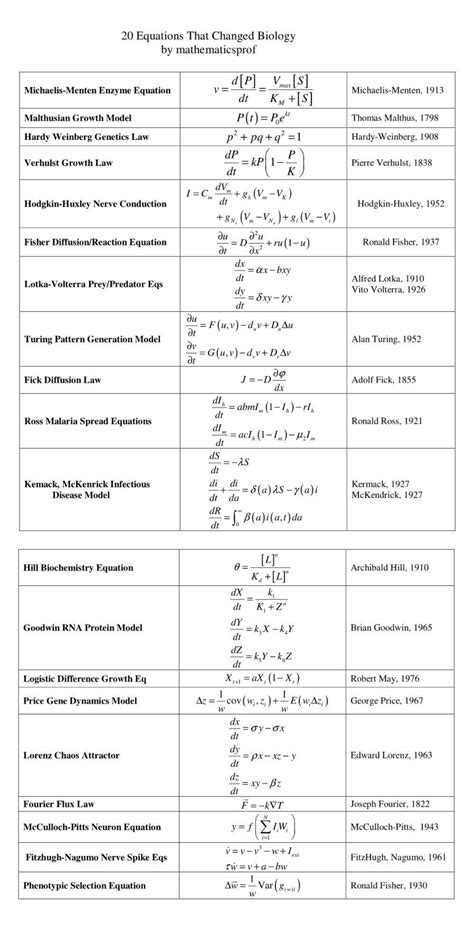 Ap Biology Formula Sheet - Printable Holiday Crafts