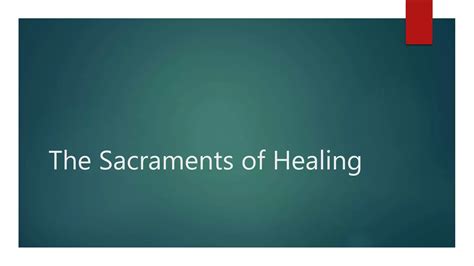 The sacraments of healing rcia | PPTX