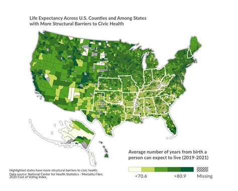 Image result for Life Expectancy by County Map