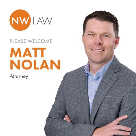 👏 Please help us welcome Attorney Matt Nolan to Northwest! Matt has ...