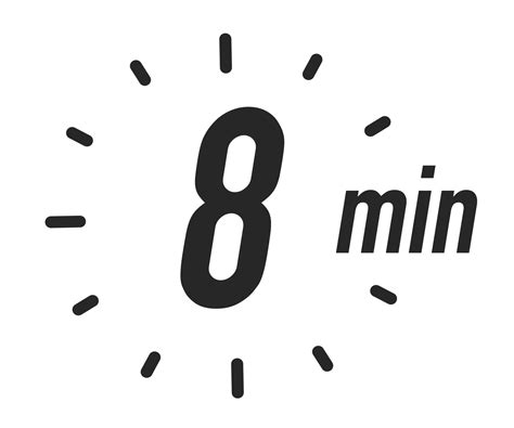 Timer icon 8 minutes vector black color 25661670 Vector Art at Vecteezy