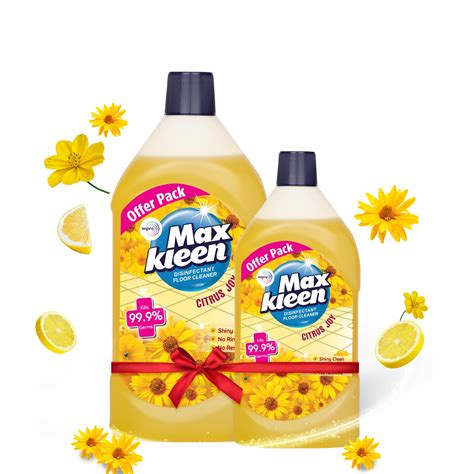 Buy Maxkleen Wipro 975ml+500ml free- Citrus Joy, Disinfectant Surface ...