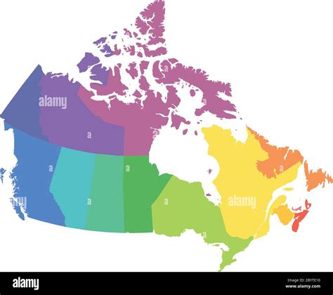 Blank Outline Map With Provinces Of Canada Map Of Canada Provinces