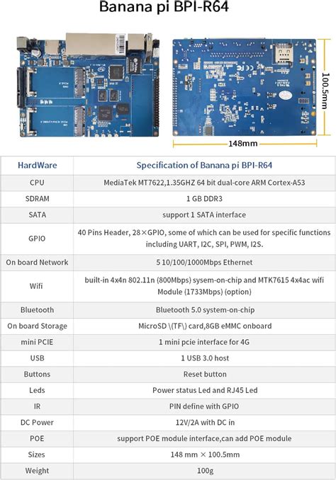 Youyeetoo BPI-R64 Router Development Board with MediaTek India | Ubuy