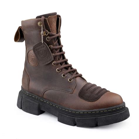 Combat Boots | Bacca Bucci Sinister | Chunky Sole Oil Pull Up Leather ...