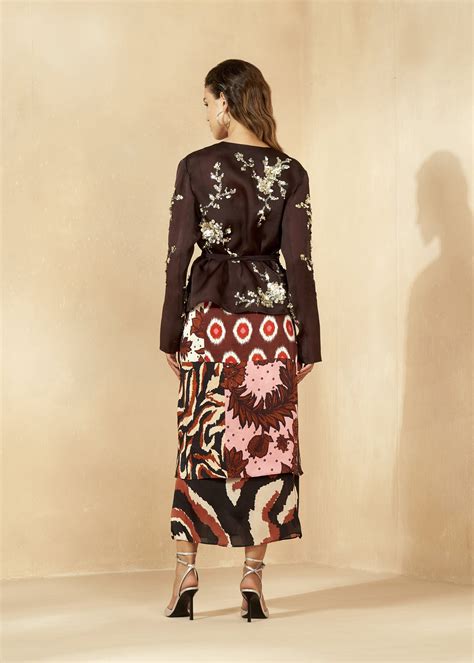 Patch Work Print Wrap-Around Skirt – ATSU
