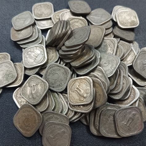 Lot of 5 Paise Copper Nickel (5 naye paise) – Hobby Corner
