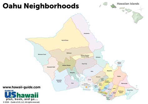 Street Map Of Oahu Island : Free Printable Oahu (Hawaii) Road & Highway ...