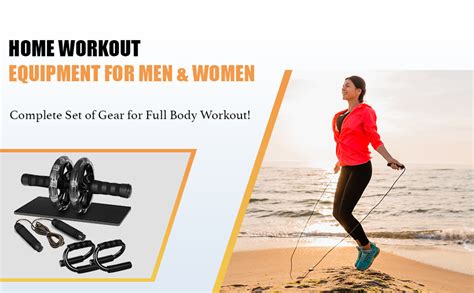 Bodylastics PP Abs Roller Wheel with Non-Slip Knee Pad, Pushup Stands ...