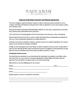 Download Eyebrow Embroidery Consent & Afercare Form - Fill and Sign ...