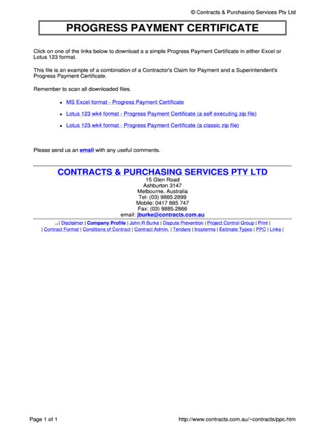 Fillable Online PROGRESS PAYMENT CERTIFICATE Fax Email Print - pdfFiller
