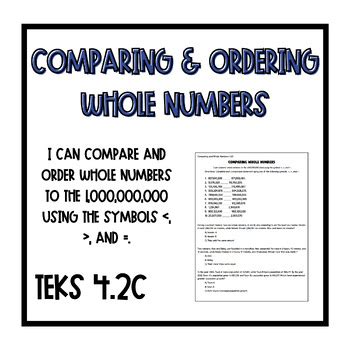 Image result for Comparing and Ordering Whole Numbers