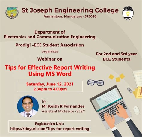 Webinar on “Tips for Effective Report Writing Using MS Word”