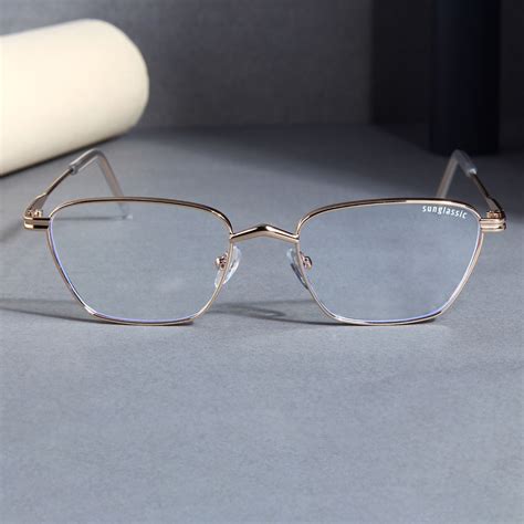 Buy Andreas Gold Transparent Edition Trapezoid Sunglasses - Stylish Eye ...