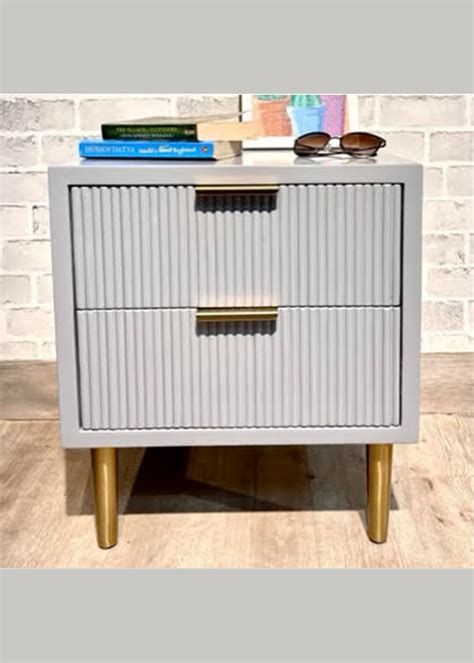 Get Grey Side Table with Brass Handles & Legs at ₹ 24000 | LBB Shop