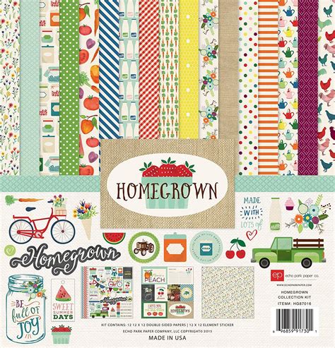 Echo Park Paper Company Homegrown Scrapbook Collection Kit - 696859917301