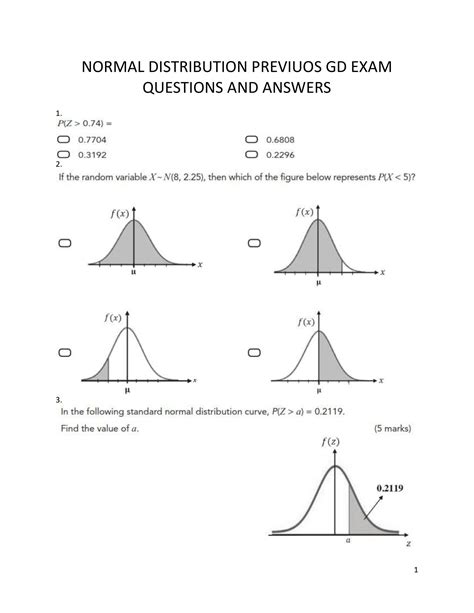 Image result for Normal Distribution Exam Questions