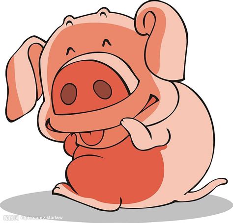 卡通猪可爱素材免费下载 - 觅知网