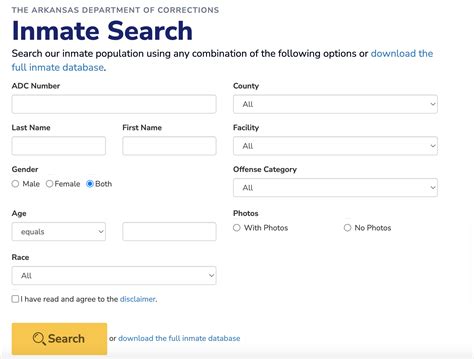 Arkansas Inmate Search - Arkansas Department of Corrections Offender Lookup