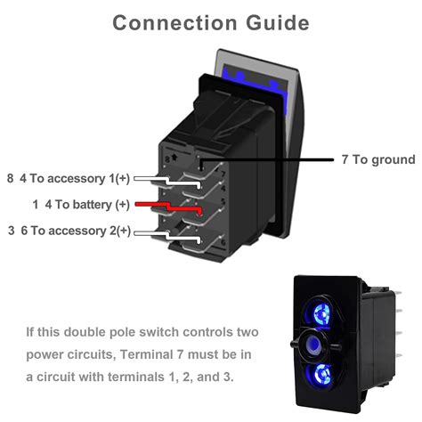 Buy Car-ling 7Pin Rocker Switch DPDT On-Off-On Waterproof Boat Rocker ...