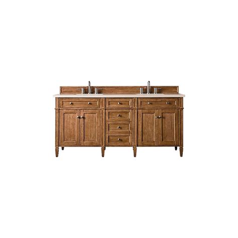 James Martin Vanities Brittany 72-in Saddle Brown Undermount Double ...