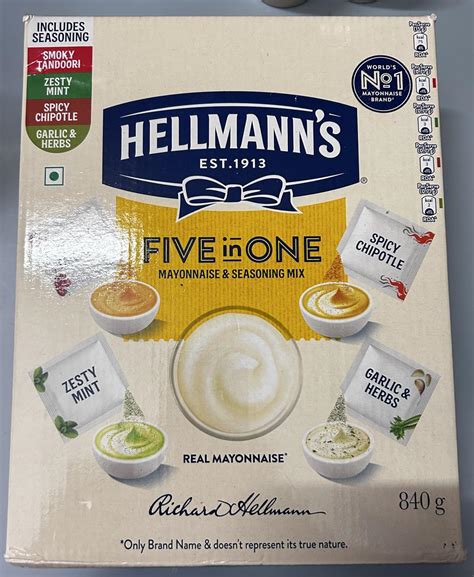 Hellmann's 5 In 1 Mayonnaise & Seasoning Mix,840 Grams,Smoky Tandoori ...