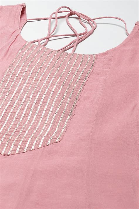 Peach Art Silk Flared 2 Piece Set