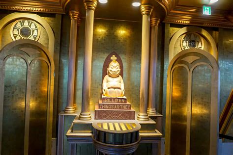 Osaka City, Japan, 2019 - Wooden Japanese baby god Billiken Enshrined ...