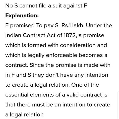 Father promised to pay his son a sum of rupee one lakh if the son ...