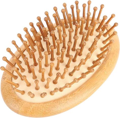 Wood Scalp Massager Brush, Small Wooden Hair Brush Anti-Static ...
