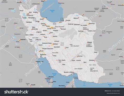Iran Political Map Neighbors Capital National Stock Illustration 2131623863 | Shutterstock