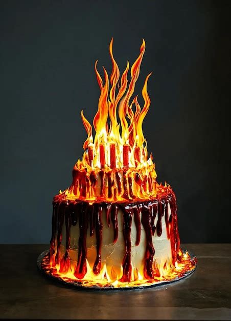 Image result for Edible Flames for Cake Tutorial