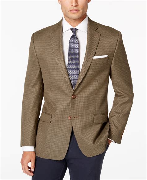 Lauren Ralph Lauren Men's Olive Neat Classic-Fit Sport Coat - Macy's ...