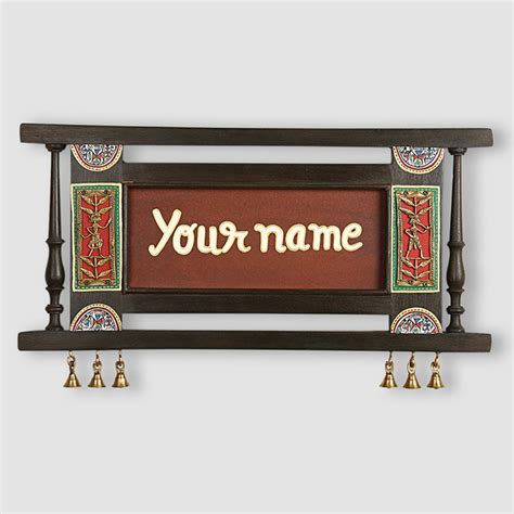 Buy ExclusiveLane Dhokra & Warli Customizable Name Plate with ...