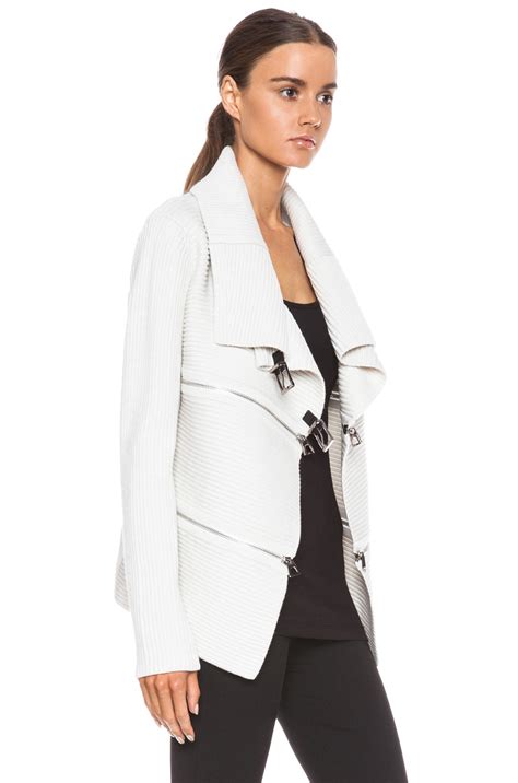 Barbara Bui Zip Wool Sweater in White | FWRD