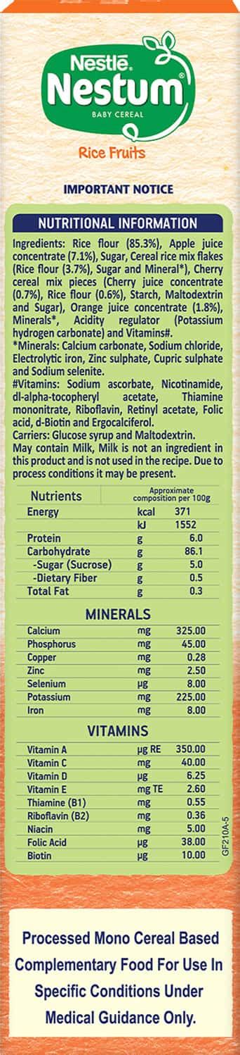 Buy NESTLE NESTUM INFANT CEREAL STAGE-3 (10 MONTHS-24 MONTHS) RICE 3 ...