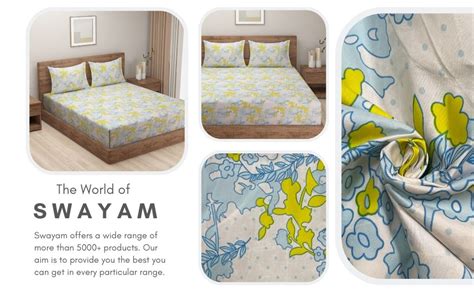 Swayam Tulip Collection Floral 160 TC Microfiber Double (90"x100 ...