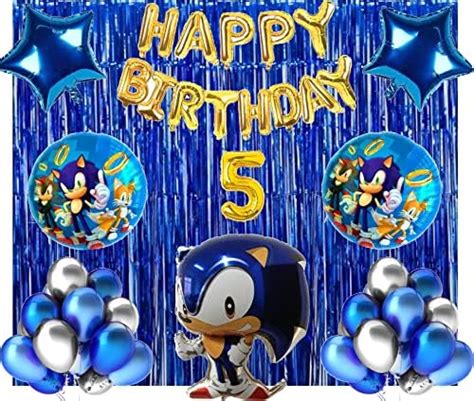 Attache™ Sonic Theme Foil Balloon for Birthday Decoration items & Kit ...