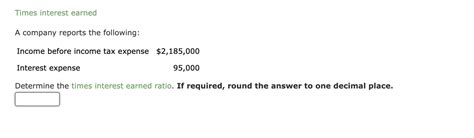 Image result for Times interest earned Example