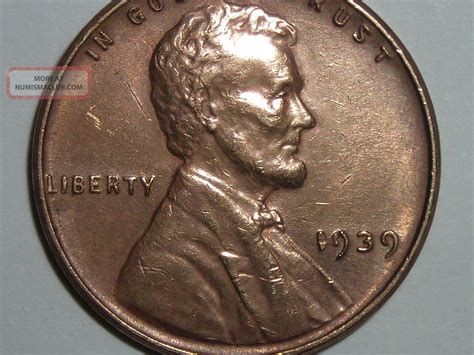 Wheat Penny 1939 Lincoln Cent Red Bu 1939 - P Unc