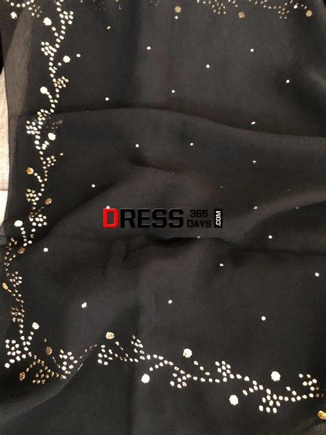 Black Pure Georgette Kamdani Suit – Dress365days