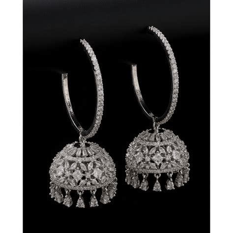 Sitara CZ Hoops - Elegant Ethnic & Western Jewelry | For Women & Girls ...