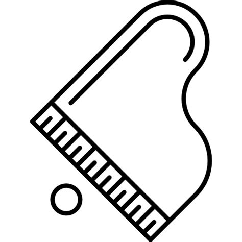 Grand Piano Overhead View - Free music icons